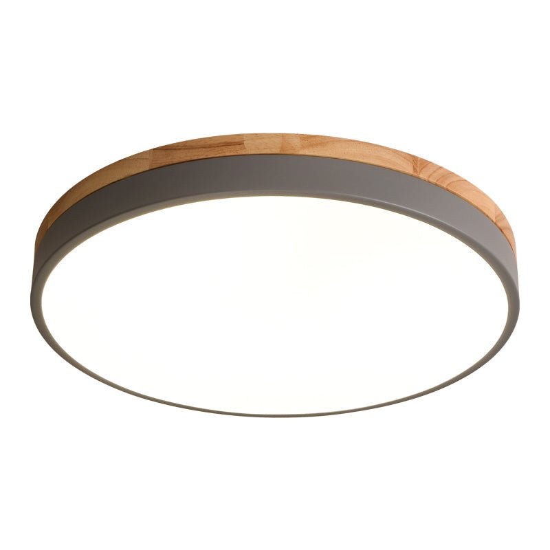 Wooden Flush Mount Ceiling Light Thin Round View 17