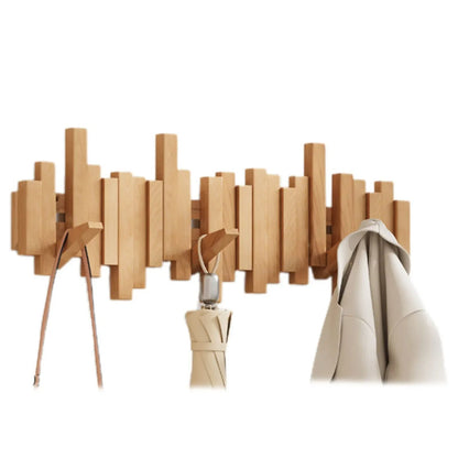 Wooden Wall Coat Rack Skyline Hook Angle