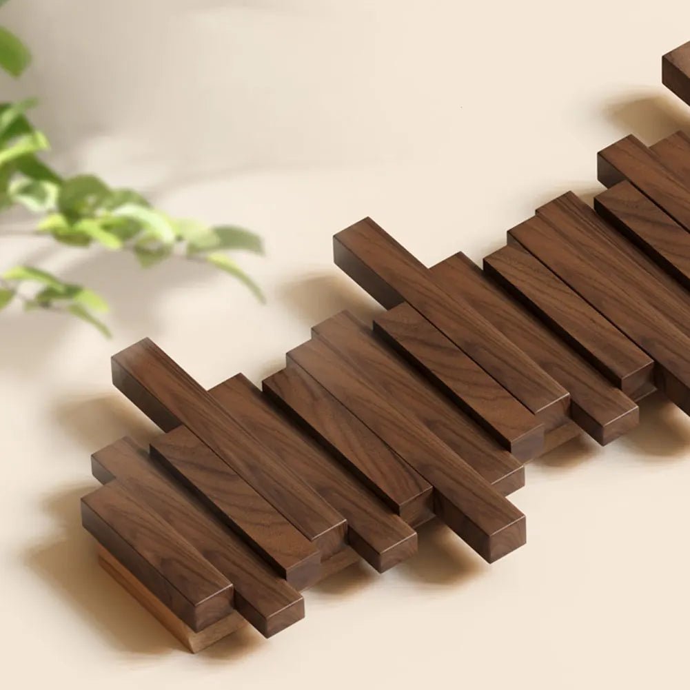 Wooden Wall Coat Rack Skyline Hook Back