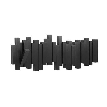 Wooden Wall Coat Rack Skyline Hook Full