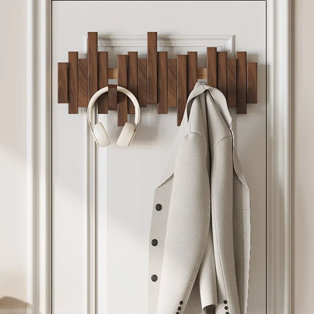 Wooden Wall Coat Rack Skyline Hook Lifestyle