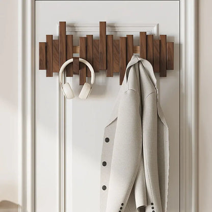 Wooden Wall Coat Rack Skyline Hook Lifestyle